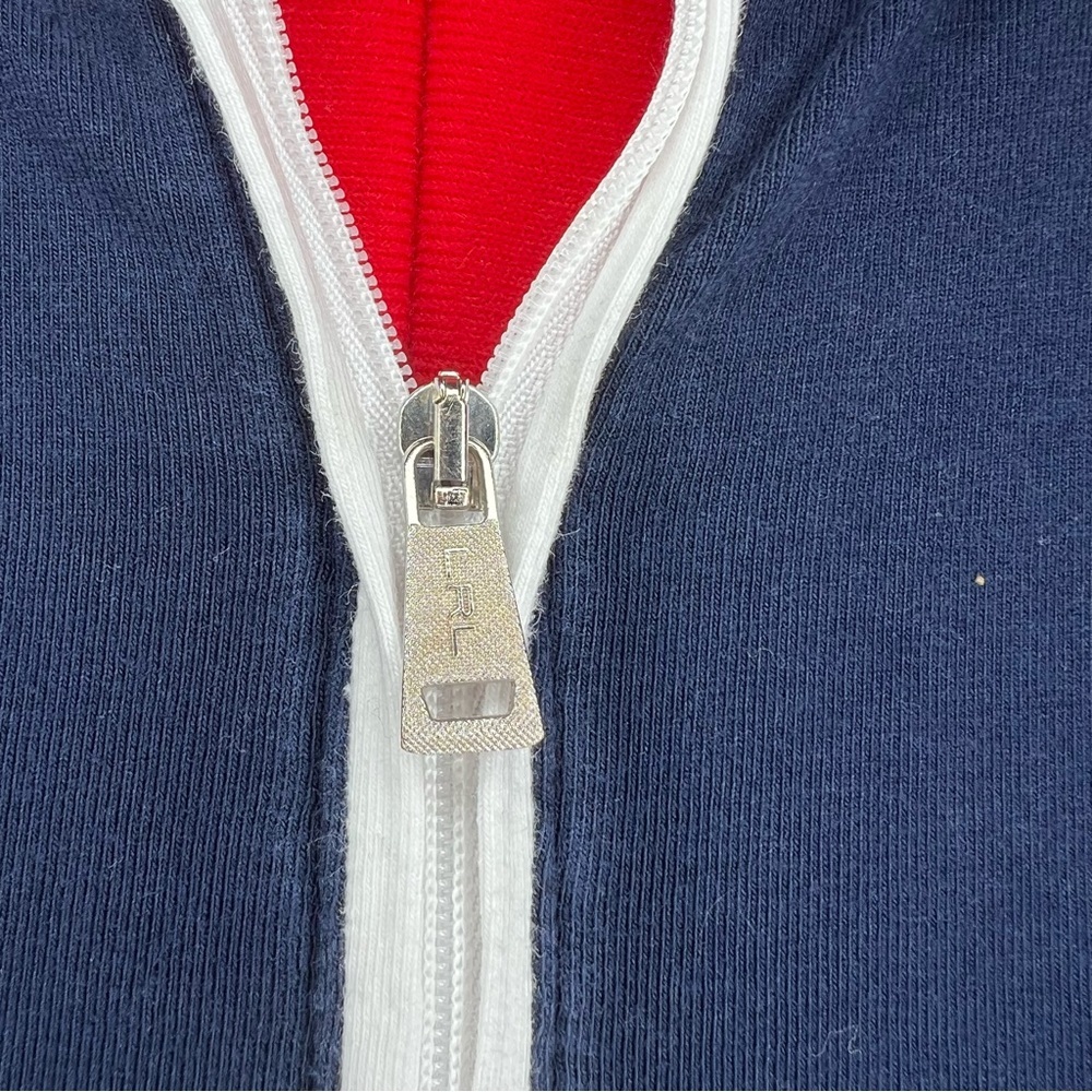 Vtg Lauren Active Ralph Lauren Sleeveless 1/4 Zip Top Womens Navy White Women M - Picture 3 of 8